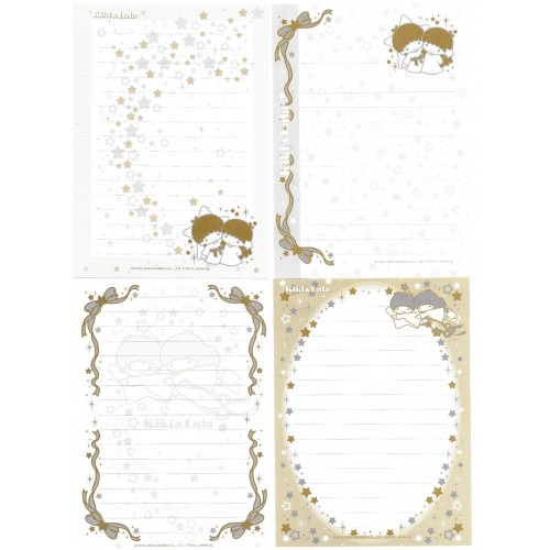 Ano 2003. Kit 8 NOTAS Little Twin Stars Silver & Gold Sanrio