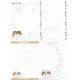Ano 2003. Kit 8 NOTAS Little Twin Stars Silver & Gold Sanrio