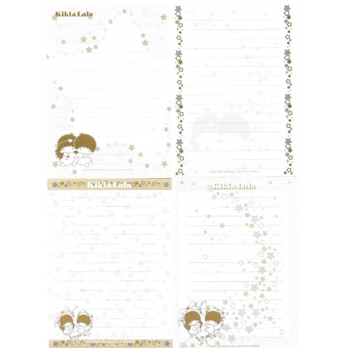 Ano 2003. Kit 8 NOTAS Little Twin Stars Silver & Gold Sanrio