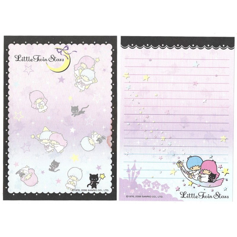 Ano 2006. Kit 2 NOTAS Little Twin Stars Black Sanrio