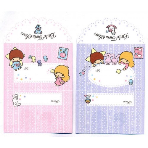 Ano 2005. Kit 2 NOTAS Little Twin Stars MAIL Sanrio