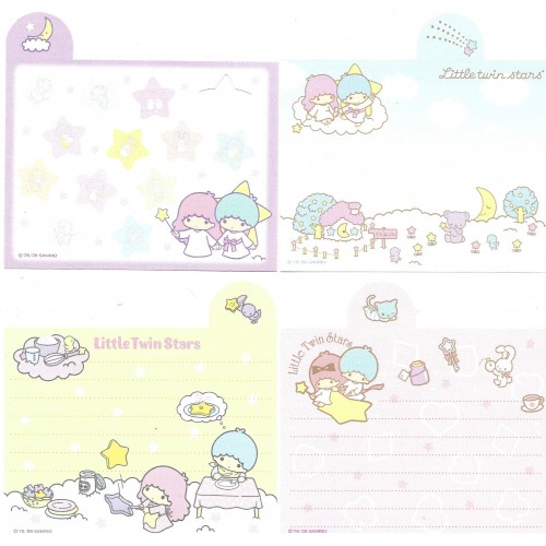 Ano 2009. Kit 4 NOTAS Little Twin Stars ABAS Sanrio