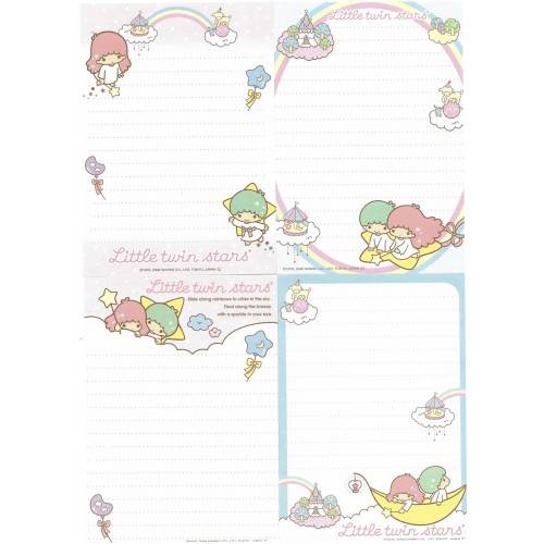 Ano 2008. Kit 4 NOTAS Little Twin Stars Sanrio