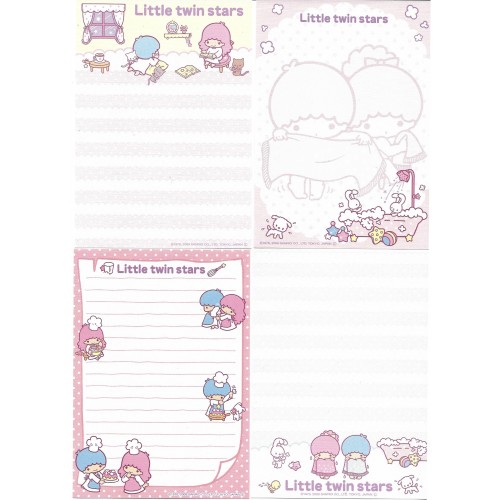 Ano 2009. Kit 4 NOTAS Little Twin Stars K4 Sanrio