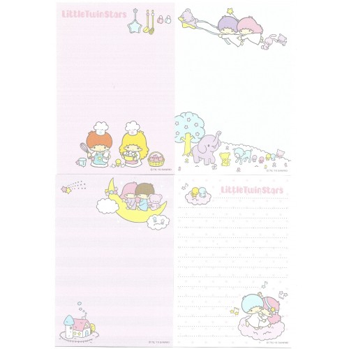 Ano 2010. Kit 4 NOTAS Little Twin Stars Sanrio