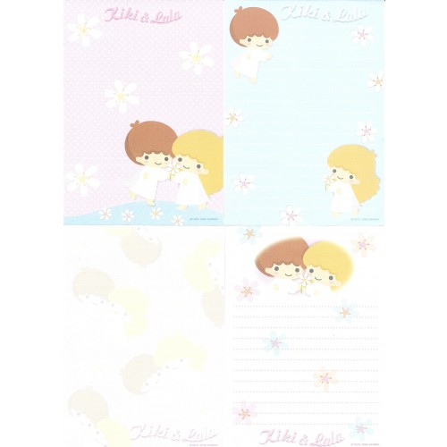 Ano 2009. Kit 4 NOTAS Little Twin Stars Together Sanrio