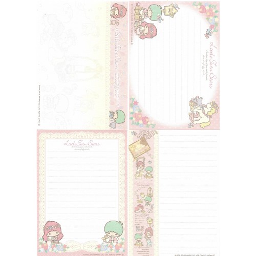 Ano 2010. Kit 4 NOTAS Little Twin Stars Friends1 Sanrio