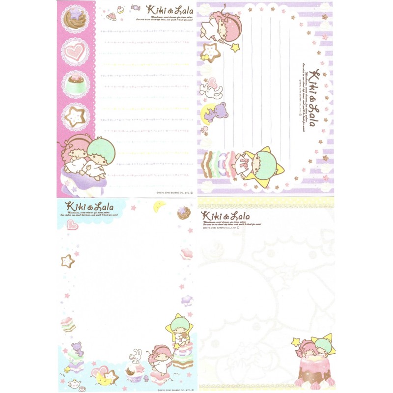 Ano 2010. Kit 4 Notas Little Twin Stars Sweet Dreams Sanrio