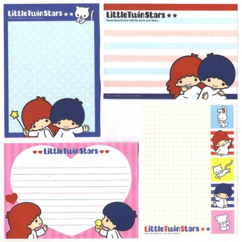 Ano 2014. Kit 4 NOTAS Little Twin Stars VMAZ Sanrio