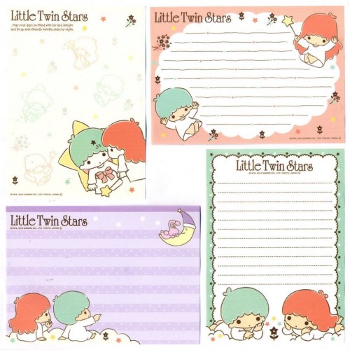 Ano 2014. Kit 4 NOTAS Little Twin Stars Joy & Delight Sanrio
