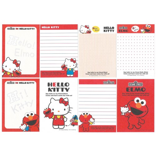 Ano 2010. Kit 8 Notas Hello Kitty & Sesame Street Sanrio