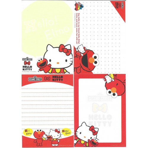 Ano 2010. Kit 4 Notas Hello Kitty & Sesame Street Sanrio