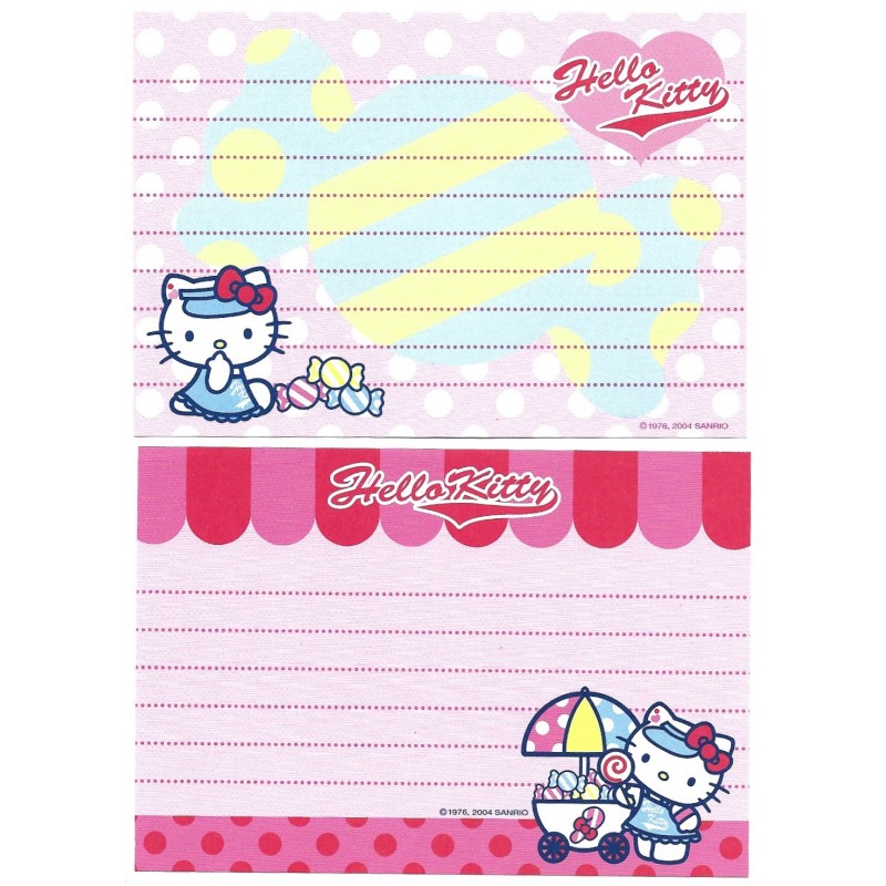 Ano 2004. Kit 2 Notas Hello Kitty Lollypop Sanrio