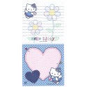 Ano 2004. Kit 2 Notas Hello Kitty Comment vas-tu? Sanrio