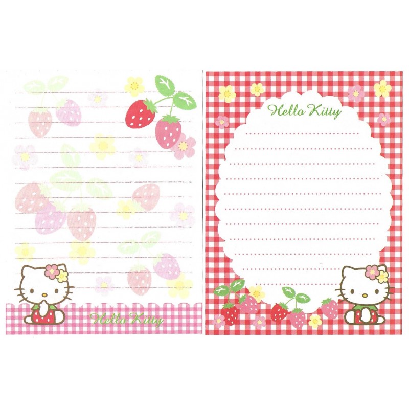 Ano 2007. Kit 2 Notas Hello Kitty Morangos Sanrio