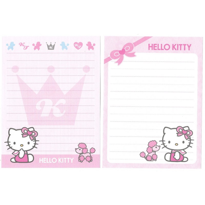 Ano 2006. Kit 2 Notinhas Hello Kitty & POODLE Sanrio