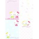 Ano 2009. Kit 4 Notas Nota Hello Kitty & Mimmy Sanrio