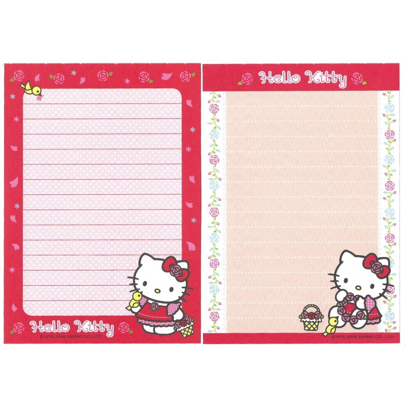 Ano 2006. Kit 2 Notas Hello Kitty Flower Basket Sanrio
