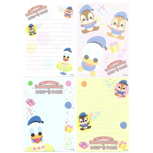 Kit 4 Notas Donald & Chip'n'Dale Anniversary Disney