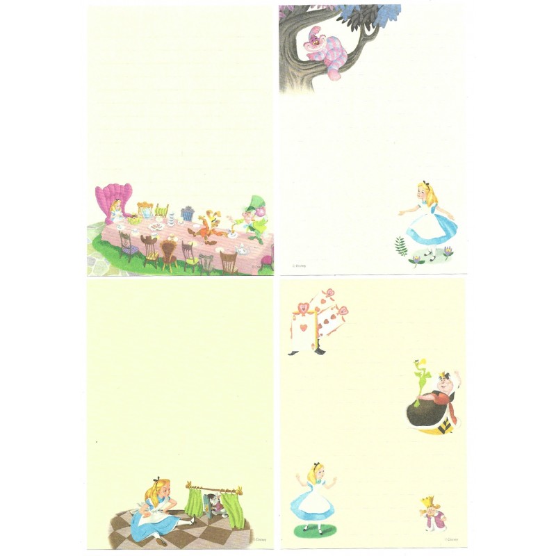 Kit 4 NOTAS Importados Alice In Wonderland Disney