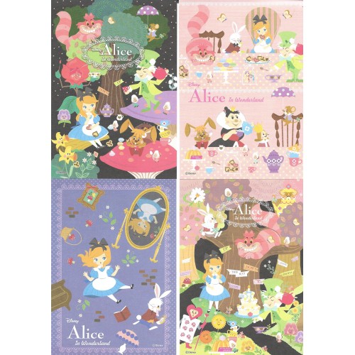 Kit 8 NOTAS Importados Alice In Wonderland Disney Delfino