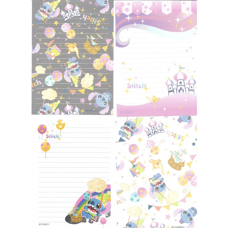 Kit 4 Notas Stitch Disney Candy Japan