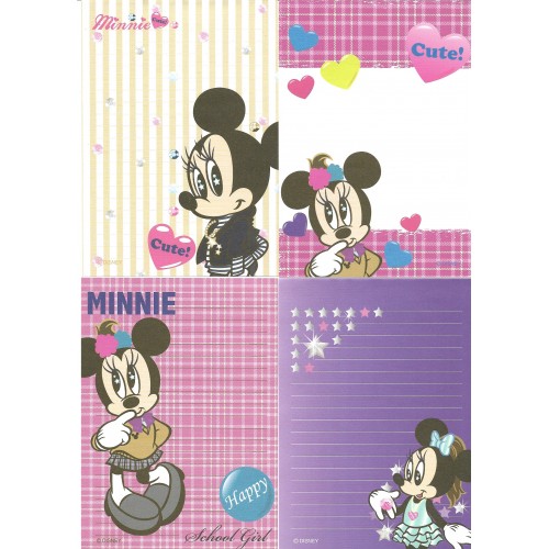 Kit 4 NOTAS Minnie Special Issue Cute Disney