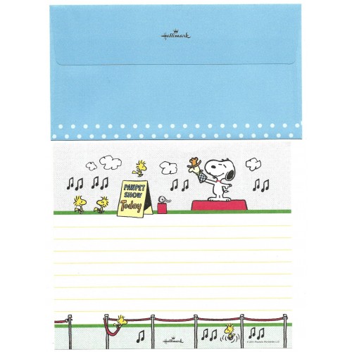 Conjunto de Papel de Carta Snoopy Pawpet Show - Hallmark Peanuts LLC