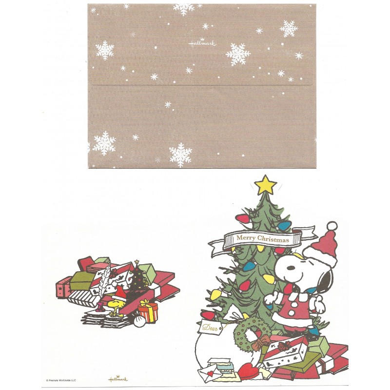 Conjunto de Papel de Carta Merry Christmas Hallmark