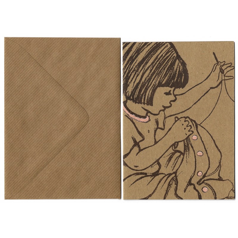 Cartão com Envelope Sewing - Belle & Boo