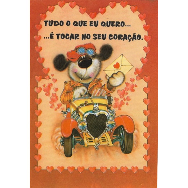 Papel de Carta Antigo Bichinho COM FRASE 065