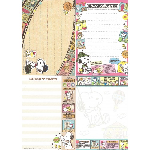 Ano 2010. Kit 4 Notas SNOOPY Fun With Friends