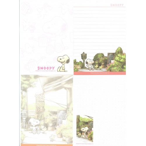 Kit 4 Notas SNOOPY Garden Peanuts Japan