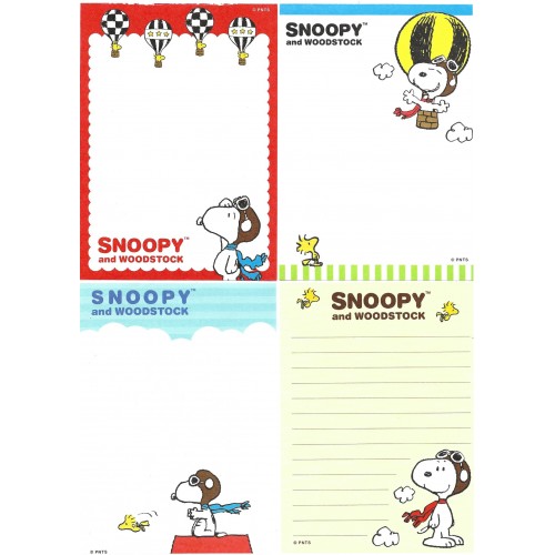Ano 2015. Kit 4 Notas Snoopy & Woodstock Balloon