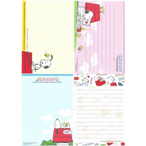 Ano 2010. Kit 4 Notas SNOOPY Sleeping In An Art