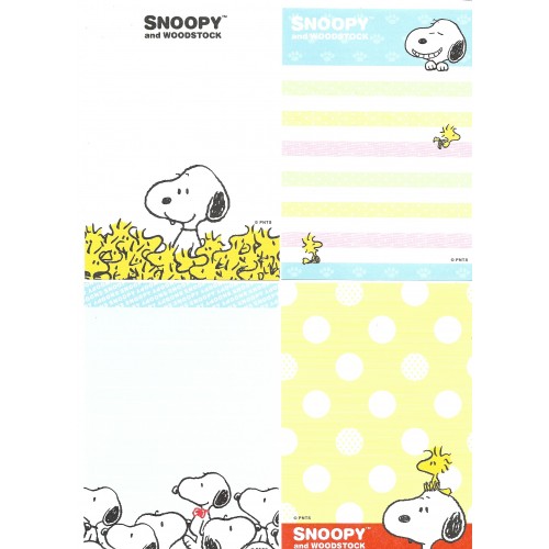 Ano 2015. Kit 4 Notas Snoopy Yellow Peanuts