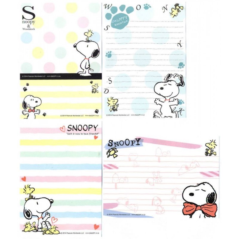 Ano 2014. Kit 4 Notas SNOOPY & Woodstock S