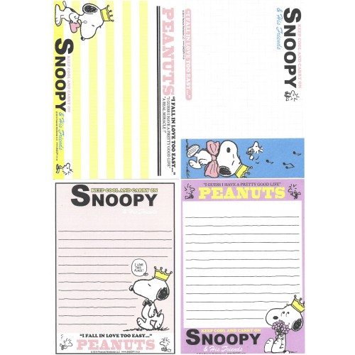 Ano 2014. Kit 4 Notas Snoopy Keep Cool and Carry On