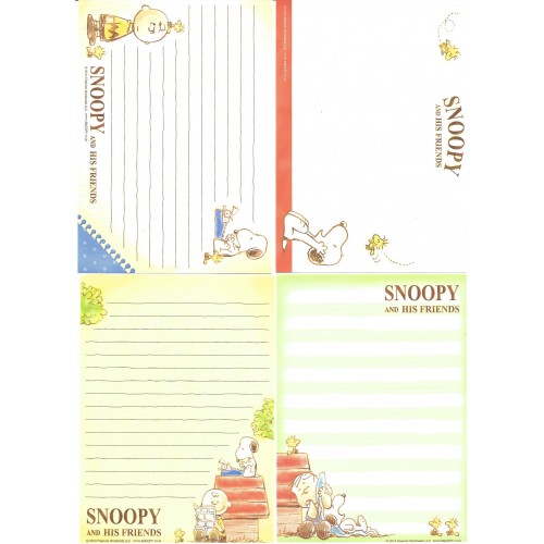 Ano 2014. Kit 4 Notas SNOOPY and His Friends