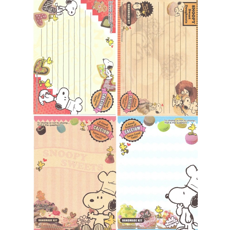 Kit 4 Notas SNOOPY Sweets