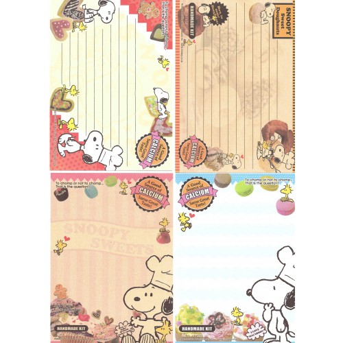Kit 4 Notas SNOOPY Sweets