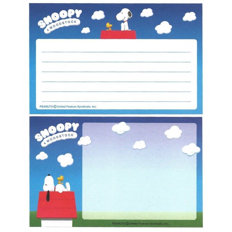 Kit 2 Notas Vintage SNOOPY Hallmark