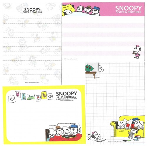 Ano 2015. Kit 4 Notas SNOOPY, SISTERS & BROTHERS 2