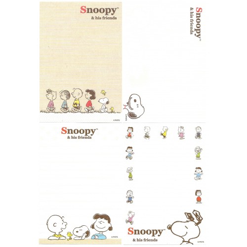 Ano 2016. Kit 4 Notas Snoopy & His Friends