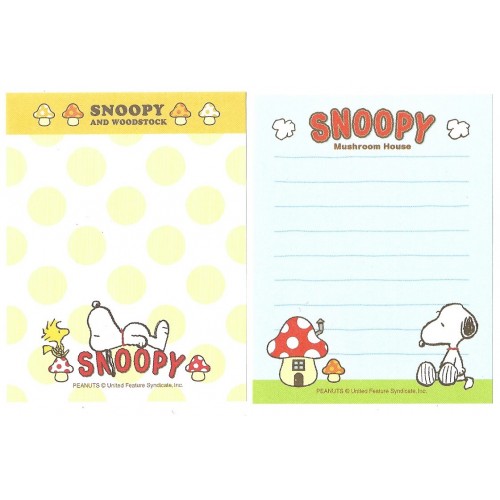 Ano 2015. Kit 2 MEMOS Snoopy Mushroom House