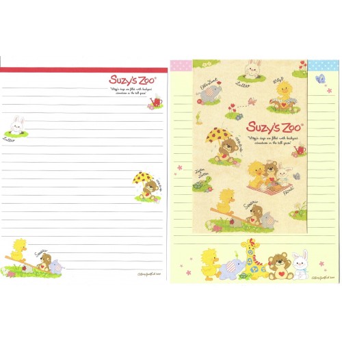 Ano 2014. Kit 2 Conjuntos Papel de Carta Suzy's Zoo
