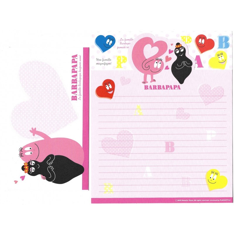 Conjunto de Papel de Carta Importado Barbapapa