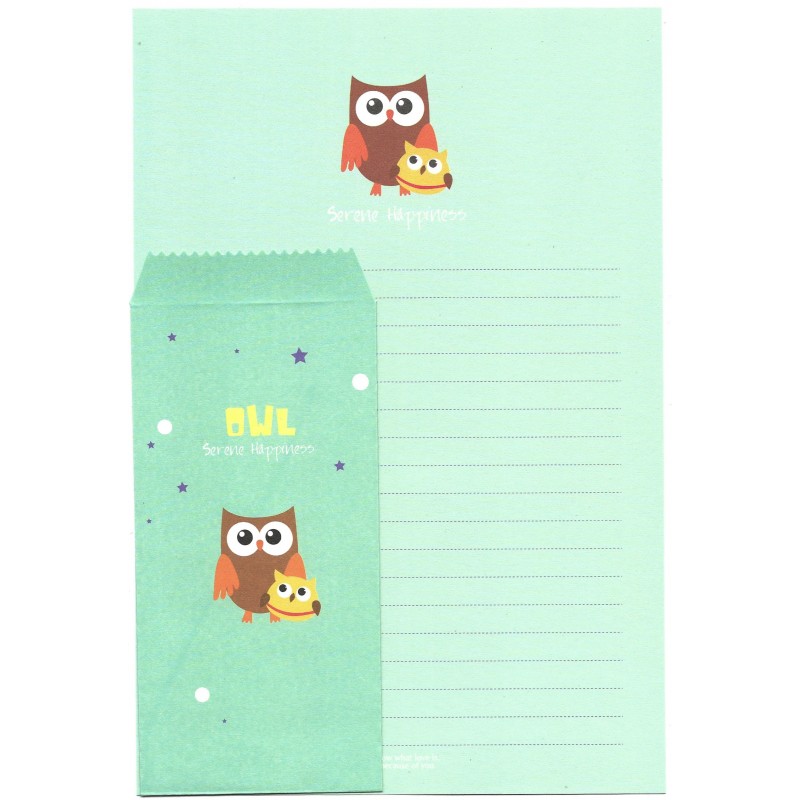 Conjunto de Papel de Carta Importado OWL (CAZ) Letter Korea