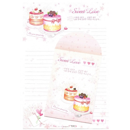 Conjunto de Papel de Carta Importado Sweet Love TOC