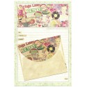 Conjunto de Papel de Carta Importado Vintage Label (CVD)